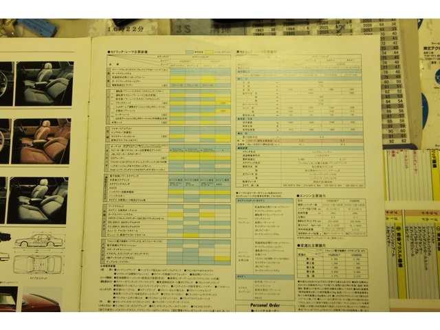 セドリックシーマ 4ドアハードトップタイプ?リミテッドエディションの装備一覧表です。