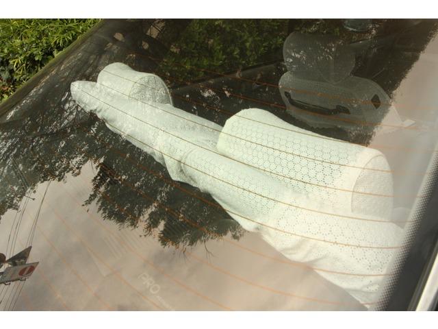 後席にもレースの半カバーが装着されております。