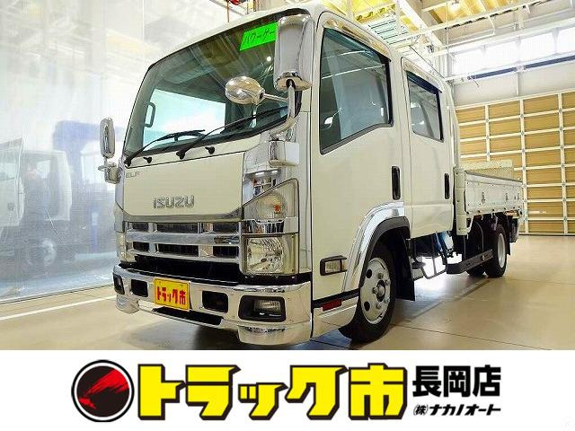 エルフ(いすゞ) 3.0 ダブルキャブ ハイキャブ ロング フルフラットロー ディーゼル　1.7t Wキャブ/アーム式PG付 中古車画像
