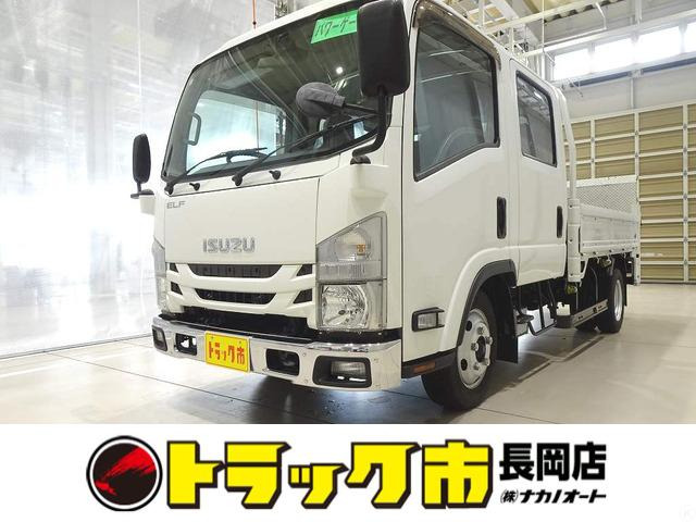 エルフ(いすゞ) 3.0 ダブルキャブ ロング フルフラットロー ディーゼル　1.75t Wキャブ/垂直PG付 中古車画像
