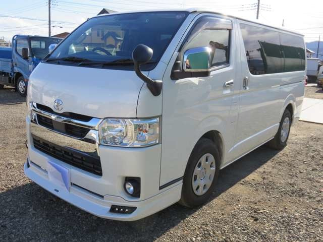 ハイエースバン(トヨタ) スーパーGL ロング ディーゼルターボ Fモデリスタエアロ 社外8インチナビ 中古車画像