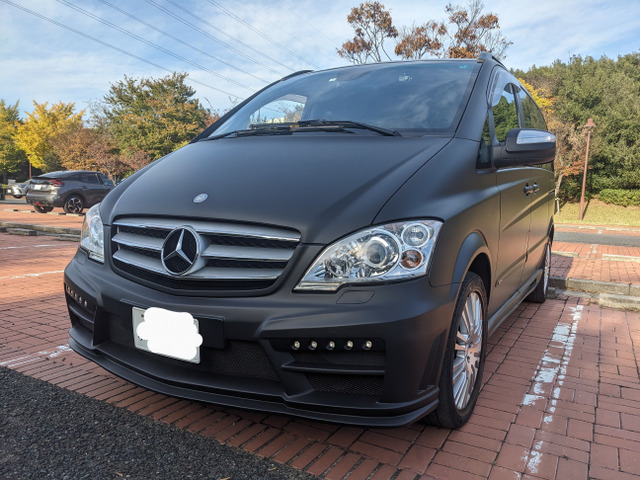 Vクラス(メルセデス・ベンツ) V350 アンビエンテ　マッドブラックラッピング車・社外ナビ・フ 中古車画像
