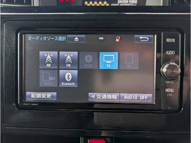 オーディオメニューとしましてBluetoothオーディオ、フルセグTV、CD&DVDビデオ再生などと多彩なソースをお楽しみいただけますよ♪