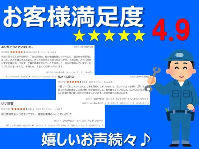 嬉しいお声たくさんいただいています♪お車のことはCARS-GENESISにお任せください!★TEL06-6430-1230 E-mail cars_genesis2007@yahoo.co.jpまで!!★