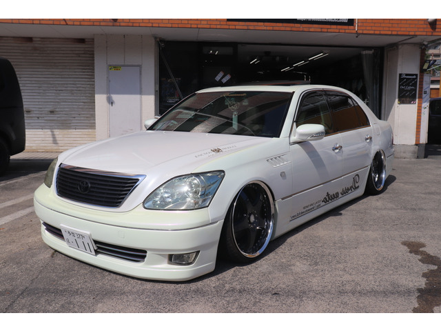 トヨタ セルシオ 30 31 純正バンパーハーフエアロ付き パール 中古品