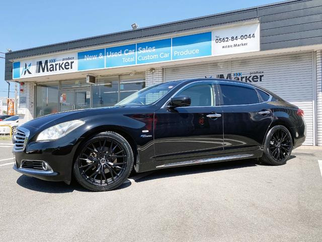 日産 シーマハイブリッド 3.5 VIP 新品20inchアルミ面一 サンルーフ