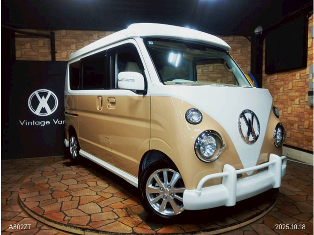 エブリイワゴン(スズキ) PZターボスペシャル ハイルーフ　レトロバス仕様 キャルルック 中古車画像