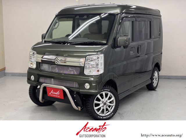 エブリイワゴン(スズキ) PZターボ ハイルーフ 4WD リフトアップ&ブロックタイヤ 中古車画像
