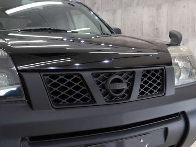 フロントグリルをマットブラックに塗り分けペイントしております。