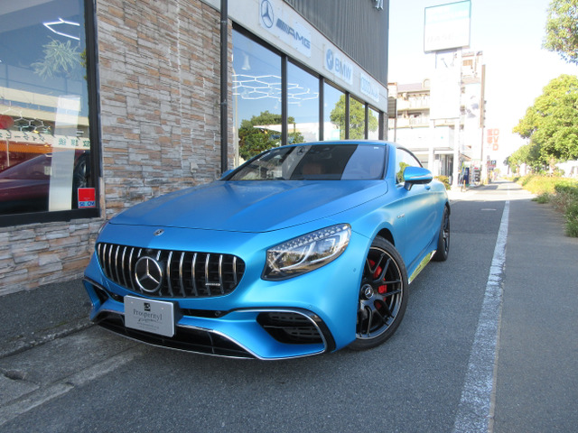 Sクラスカブリオレ(AMG) AMG S63 4マチック プラス 4WD　D車 サテンマットブルーラッピング 中古車画像