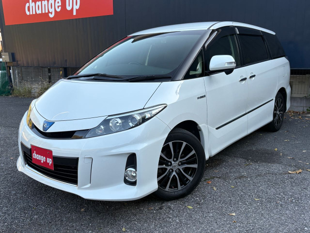 エスティマハイブリッド(トヨタ) 2.4 アエラス プレミアムエディション 4WD　フリップダウンBluetooth検2年 中古車画像