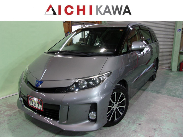 エスティマハイブリッド(トヨタ) 2.4 アエラス 4WD　8型ナビ/9型後席モニター/禁煙 中古車画像