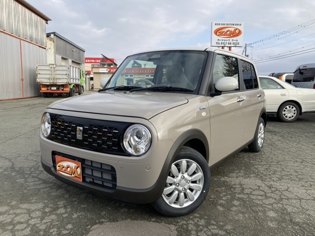 ラパン（スズキ）ハイブリッド X 4WD　届出済未使用車 LEDヘッドランプ USB電源 中古車画像