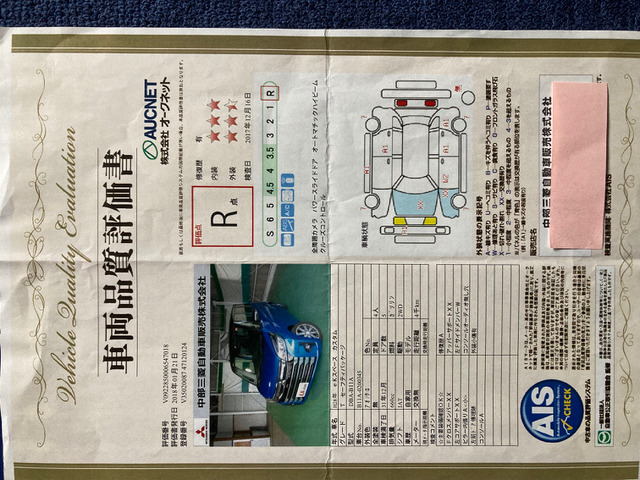 ������̎ԗ��͏C����L�ł��A�摜�͑O���L�җl��4��Km�ŎO�H�f�B���[���C����L�ōw�����ꂽ���̕ۏ؏��ł��B�㎖�̓��͖���6��5��Km�����Ȃ��g�p���ꂦ����܂����ԗ��ł�