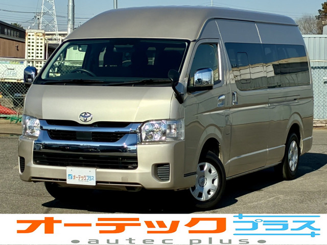 ハイエース(トヨタ) 2.7 グランドキャビン スーパーロング ハイルーフ 4WD　10人乗り 片側スライドドア 社外ナビ 中古車画像