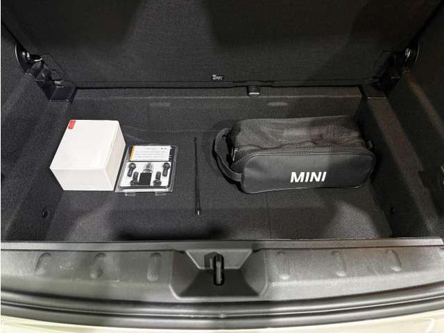 �z���C�g�^�[���C���W�P�[�^�[�t���̍��P�xLED�w�b�h���C�g�́A�X�|�[�e�B�[�ȃC���i�[�u���b�N�d�l�ƂȂ��Ă���܂��B���̑��A�^�]�ȃh�A�~���[�ɂ�MINI�̃��S�ő������Ƃ炷�E�F���J�������v�������܂��B