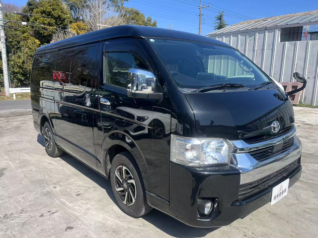 ハイエースバン(トヨタ) 2.8 スーパーGL ワイド ダークプライムII ロング ミドルルーフ ディーゼル　11インチ大画面アルパインナビ 中古車画像