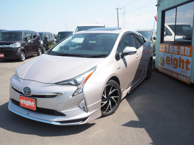 プリウス(トヨタ) 1.8 A プレミアム　ムーンルーフ 本革 モデリスタ OP多数 中古車画像