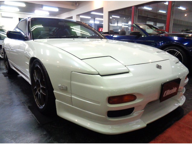 180SXタイプIIIターボパールホワイトカラーフルエアロワイドボディ&SR20DETターボエンジン純正5MT&HKS2530タービンWXマニインターCラジエター他チューニング仕様車が入庫しました
