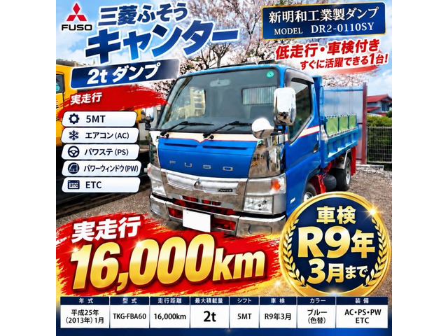 キャンター(三菱) 2t ETC 低走行 中古車画像