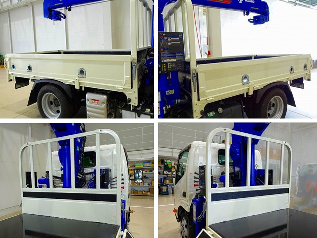 荷台内寸:246&times;161&times;37 三方開 床鉄板張り 左右セイコーラック ロープ穴3対 タダノ3段 2.5t吊りクレーン付