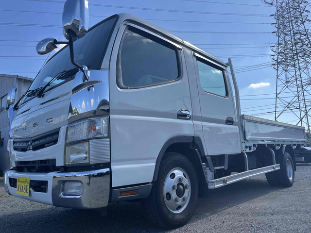 キャンター(三菱) ワイド超ロング3t積Wキャブ平ボディー 中古車画像