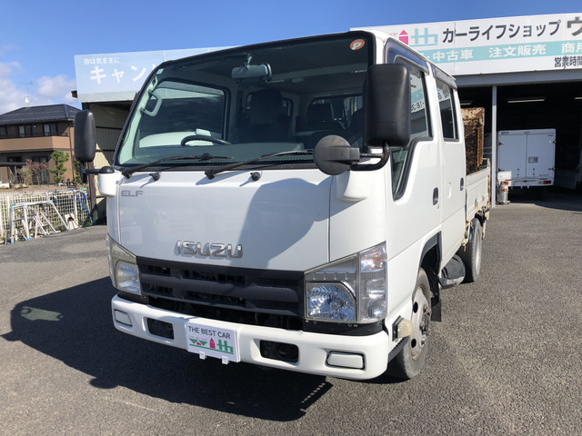 エルフ(いすゞ) 3.0 ダブルキャブ フルフラットロー ディーゼル 4WD　アーム式パワーゲート付 中古車画像