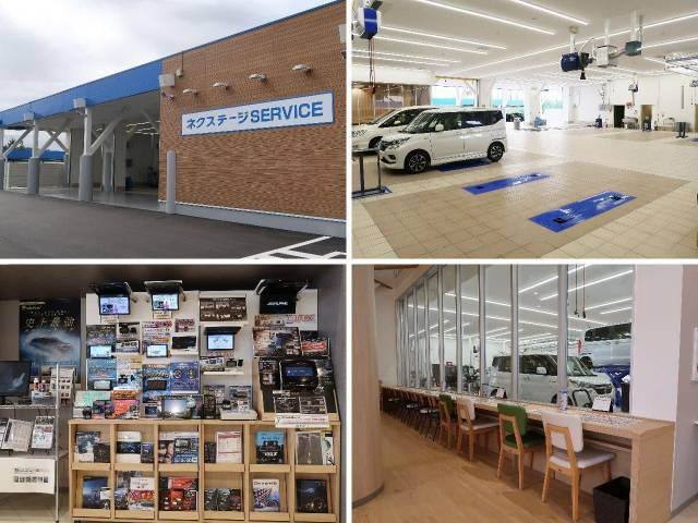 大型の認証工場を保有しており、車検から日常点検まで安心してお任せいただける環境を整えております。待合スペースでは、愛車の整備風景をご覧いただく事も可能です♪