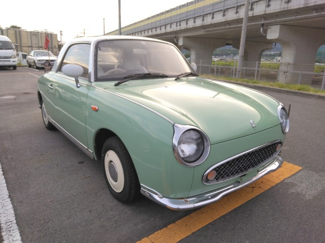 フィガロ(日産) 1.0　ターボ AT AC PS PW 社外ナビテレビ 禁煙車 中古車画像