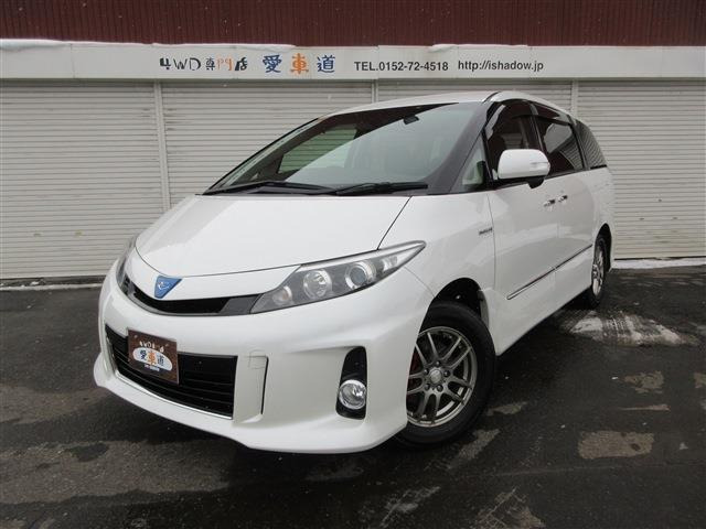 エスティマハイブリッド(トヨタ) 2.4 アエラス 4WD　7人乗り 社外ナビTV Bluetooth FDモニター 中古車画像