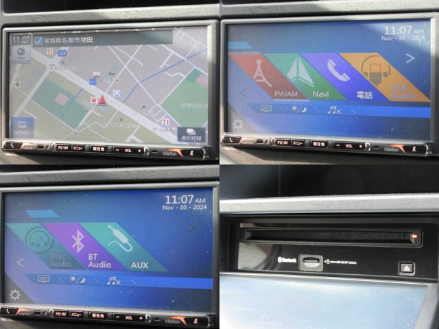 現在では必需品のナビが装備されています。オーディオはAM・FMラジオ・CD・Bluetooth・SDカードが使えます。快適ドライブの強い味方です!