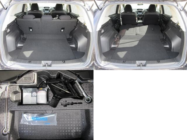 普段使いなら、そのままでも十分なスペースが確保されたラゲッジスペースです。シートを倒せば、ご覧の様に広大なスペースが確保出来ます。