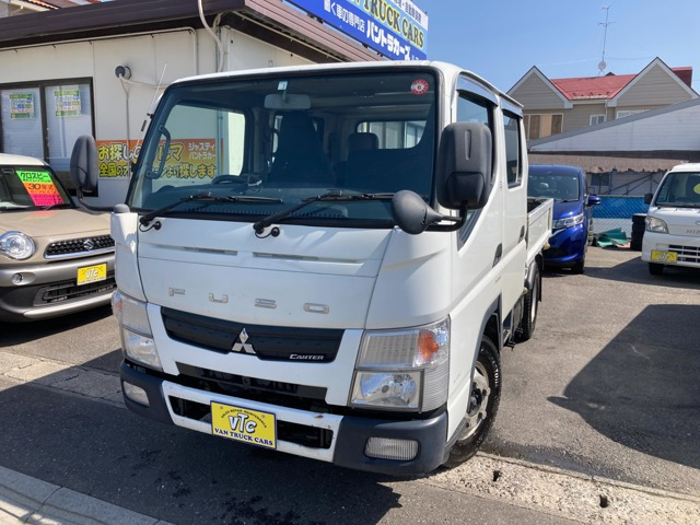 キャンター(三菱) 3.0 ダブルキャブ ロング 全低床 ディーゼル 4WD　AT ラジオデッキ 後輪ダブル 三方開 中古車画像