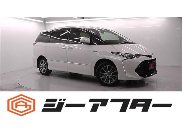 エスティマハイブリッド(トヨタ) 2.4 アエラス プレミアムG 4WD　純正9型ナビ後席モニター電動Rドア7人乗 中古車画像