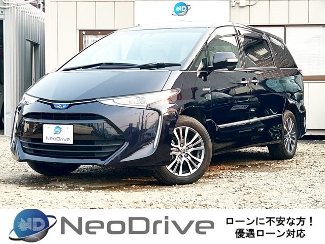 エスティマハイブリッド(トヨタ) 2.4 アエラス スマート 4WD　9インチナビ レザーシート 両側パワスラ 中古車画像