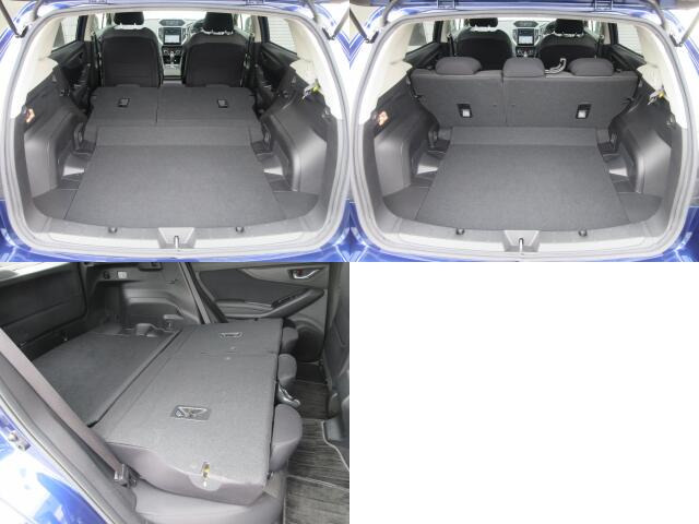 普段使いなら、そのままでも十分なスペースが確保されたラゲッジスペースです。シートを倒せば、ご覧の様に広大なスペースが確保出来ます。