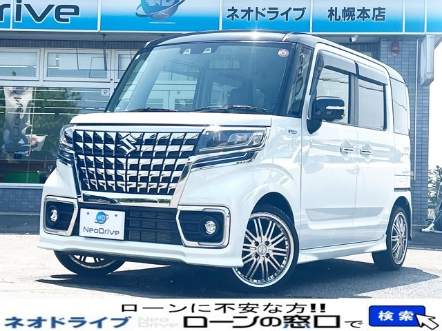 スペーシアカスタム(スズキ) ハイブリッド(HYBRID) XSターボ 4WD　ワンオーナー メモリーナビ 両側パワスラ 中古車画像