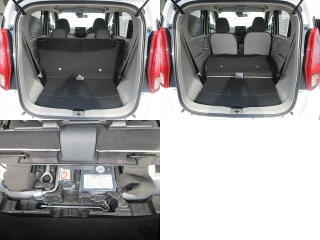 普段使いなら、そのままでも十分なスペースが確保されたラゲッジスペースです。シートを倒せば、ご覧の様に広大なスペースが確保出来ます。