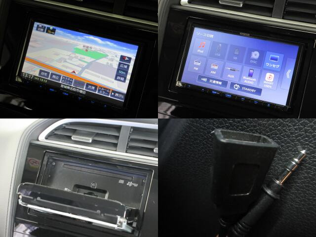 現在では必需品のナビが装備されています。オーディオはAM・FMラジオ・CD・Bluetooth・SDカード・AUX・ワンセグTVが使えます。快適ドライブの強い味方です!
