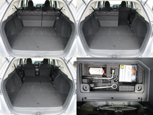 2列目シートを倒せば、ご覧の様なスペースも確保出来ます。分割シートなので使用用途に合わせて片側だけ倒す事も可能です☆