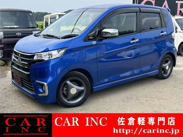 eKカスタム(三菱) T セーフティパッケージ　衝突軽減ブレーキ 社外ナビ アラウンドビ 中古車画像