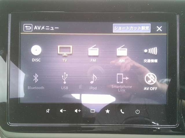純正9インチフルセグナビ!スズキコネクト対応・USBメモリーの音楽再生・AM/FMラジオ・Bluetooth!さらにスマートフォンを連携させ車内でもスマートフォンアプリの機能を安心・安全に使えます!