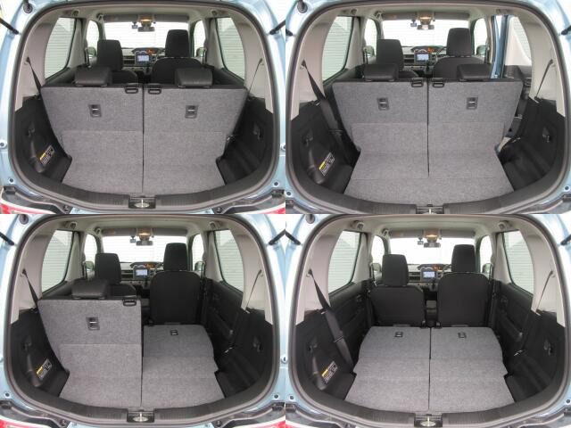 2列目シートを倒せば、ご覧の様なスペースも確保出来ます。分割シートなので使用用途に合わせて片側だけ倒す事も可能です☆