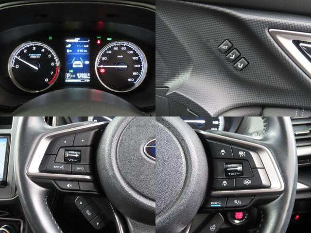 クルーズコントロールを装備していますので、高速道路などでアクセルペダルを踏まずに車速を一定に保つことが可能です