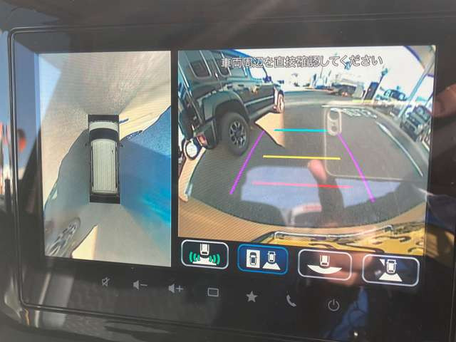 ★全方位モニターパッケージ★4個のカメラから得た画像を車両上方から見下ろしたような映像で表示することで、車と路面の駐車枠の関係を一目で確認できます!