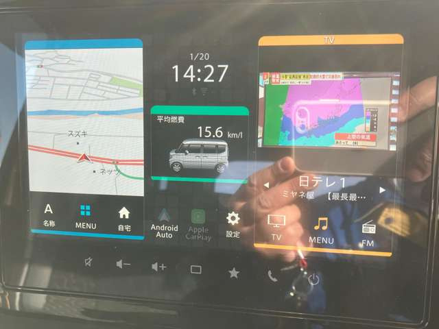 ★スズキコネクト9インチHDディスプレイ搭載メモリーナビ★フルセグテレビ・Bluetooth&ハンズフリー通話・AM/FMラジオ・Apple CarPlay対応★