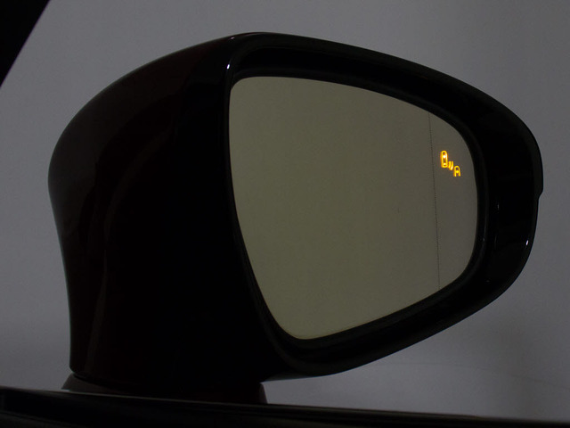 BSM(�u���C���h�X�|�b�g���j�^)!�ׂ̎Ԑ��𑖂�ԗ������[�_�[�Ō��m���A�h�A�~���[�ł͊m�F���ɂ����㑤���G���A�ɑ��݂���ԗ��ɉ����āA�}�ڋ߂��Ă���ԗ������m���܂��B