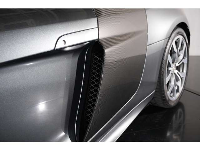 V10エンジンの強大なエアを吸収するため、給気口は大きくデザインされております。こちらもデコラティブパネルカーボンの仕様になっております。