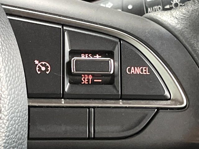 【クルーズコントロール】高速道路もラクラク走行。アクセルを離しても一定速度で走行ができ、長距離運転時の負担を軽減!加速・減速も簡単なスイッチ操作で調整できます。