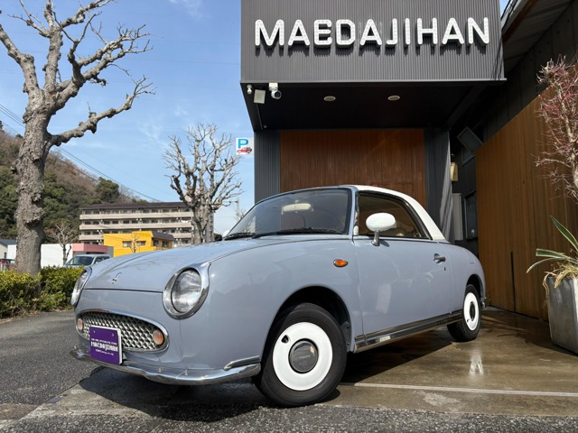 フィガロ(日産) 1.0　同色全塗装・白革・オープントップ・ETC 中古車画像